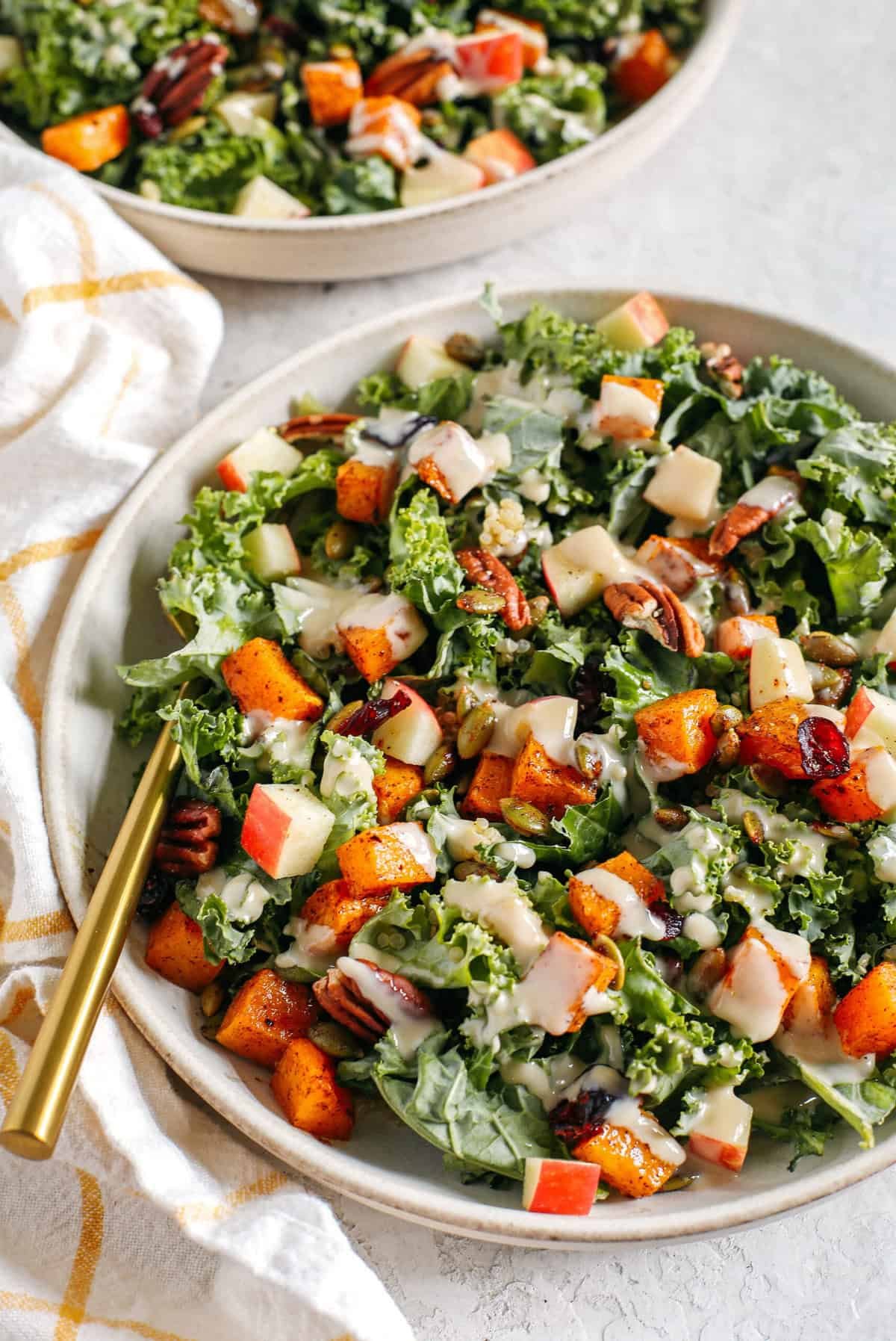 Harvest Powerhouse Fall Salad with Maple Tahini Dressing