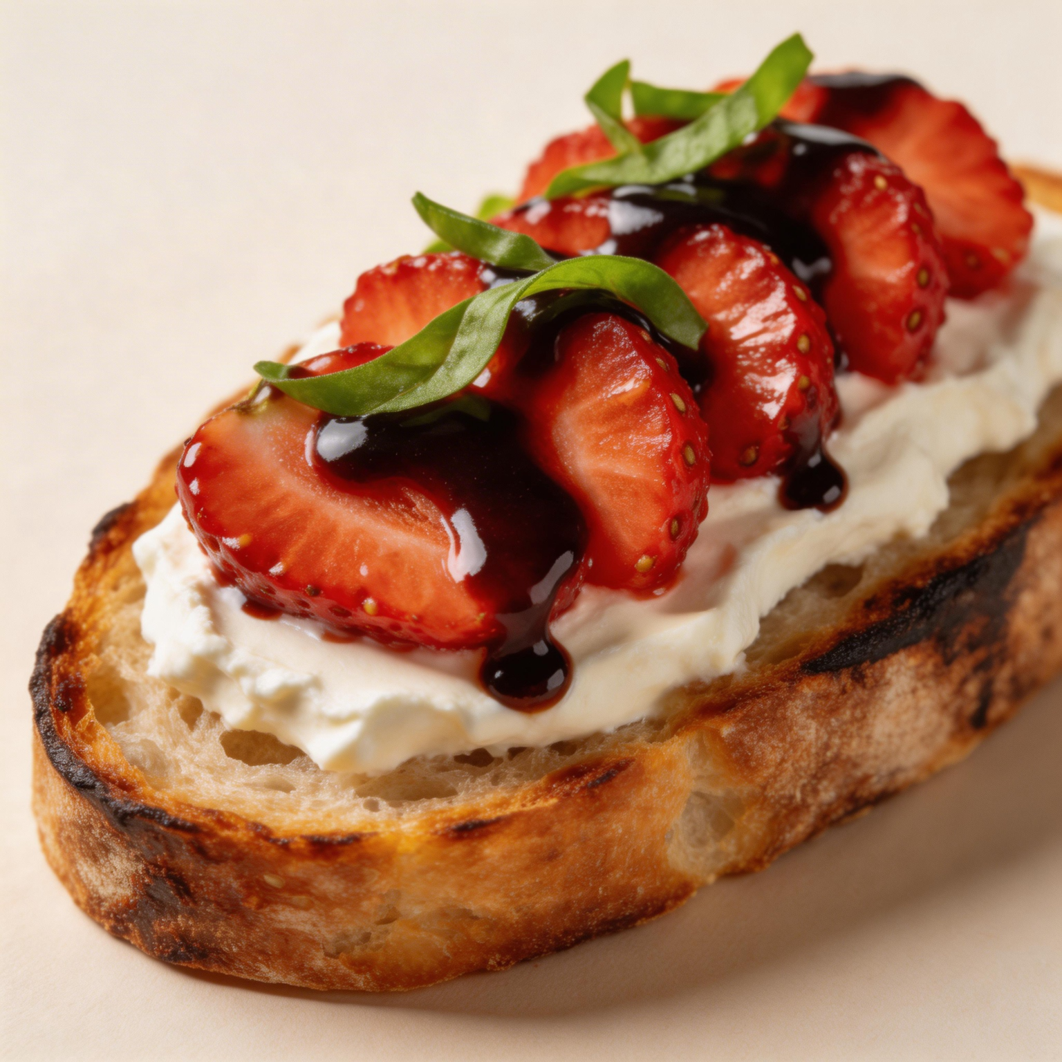 Balsamic Strawberry Bruschetta