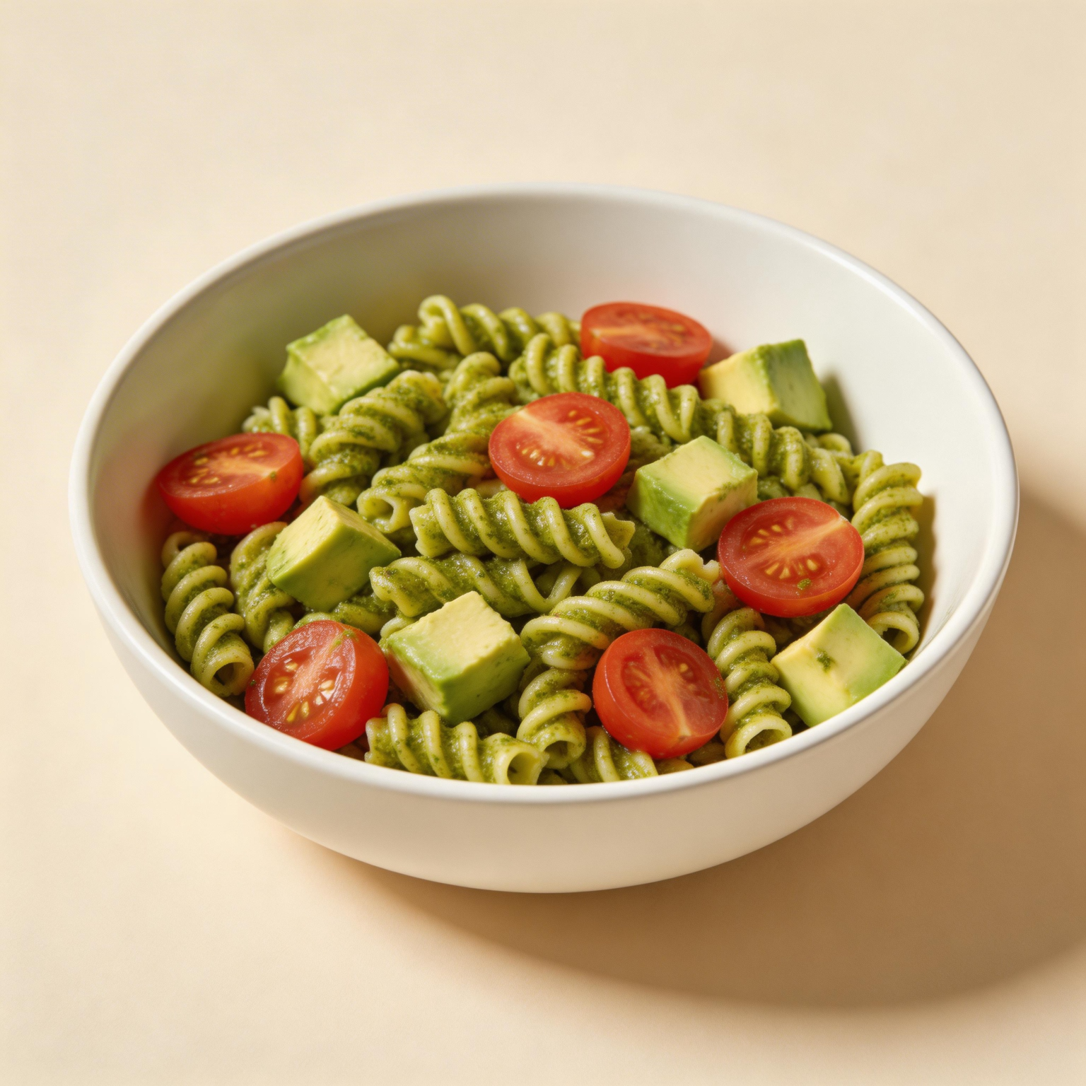 Tomato Avocado Pesto Pasta Salad