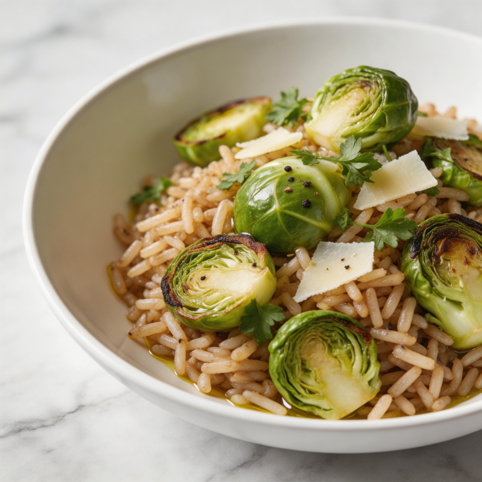 Brussels Sprout Brown Rice Salad