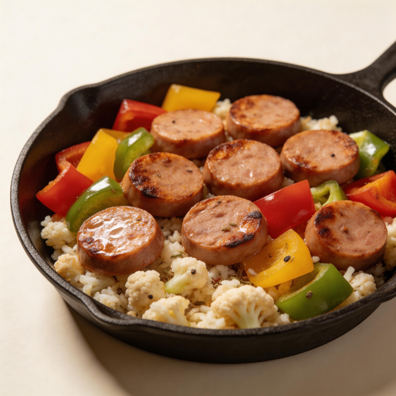 Andouille Sausage Cauliflower Rice