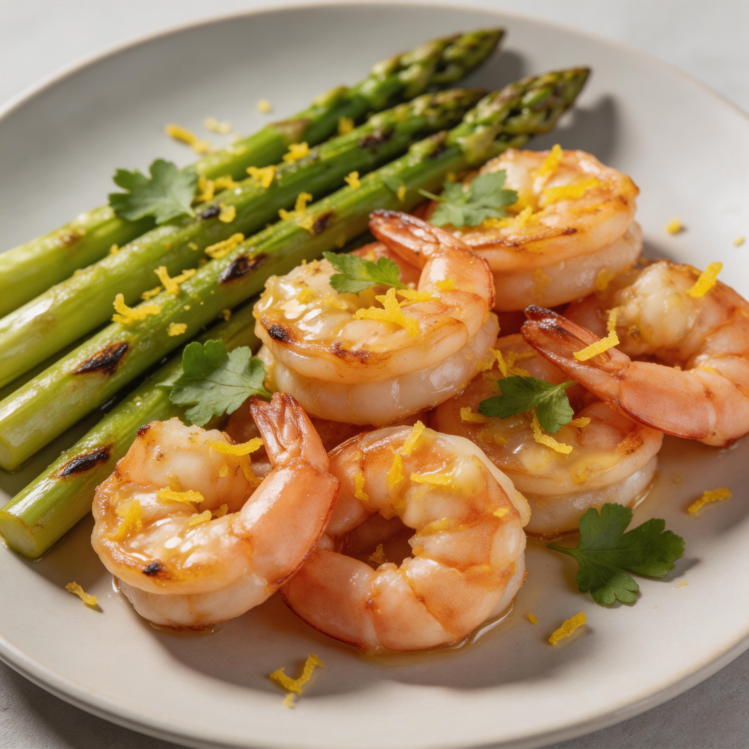 Lemon Garlic Shrimp and Asparagus