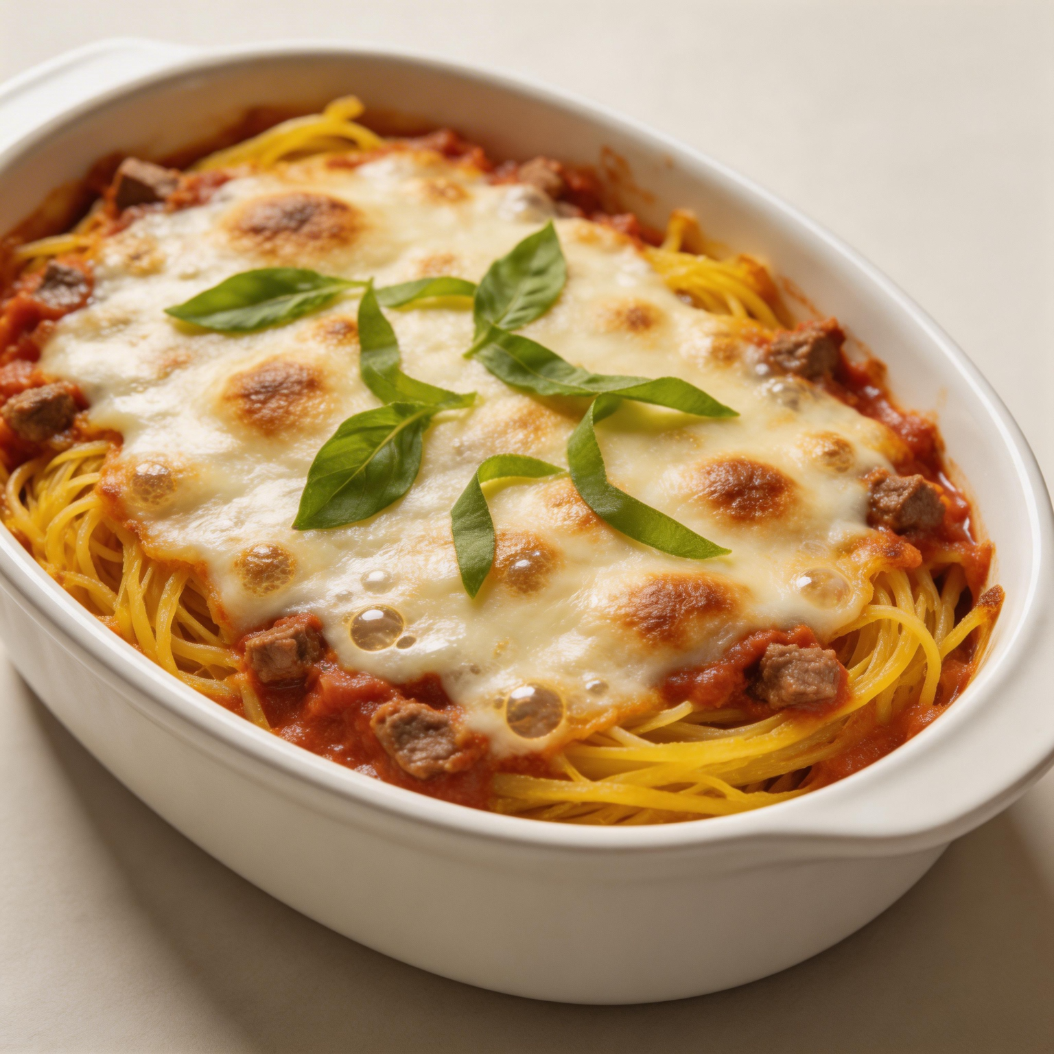 Spaghetti Squash Beef Casserole