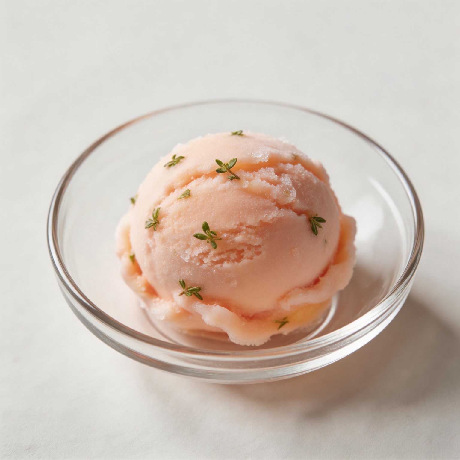 Peach and Thyme Sorbet