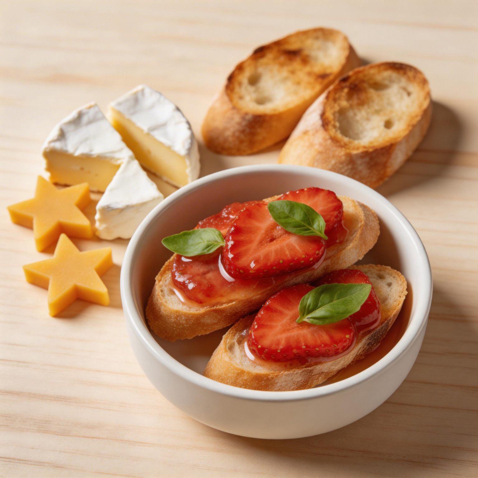 Strawberry Bruschetta Cheese Board