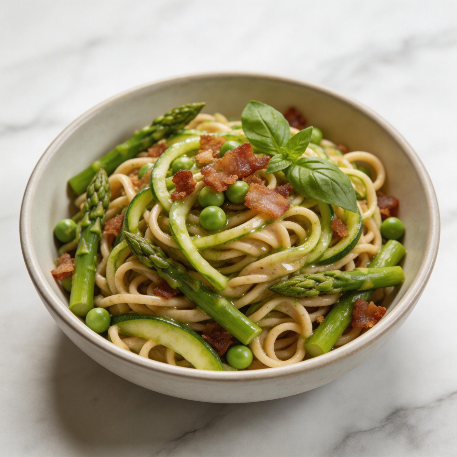 Zucchini and Asparagus Pasta Salad
