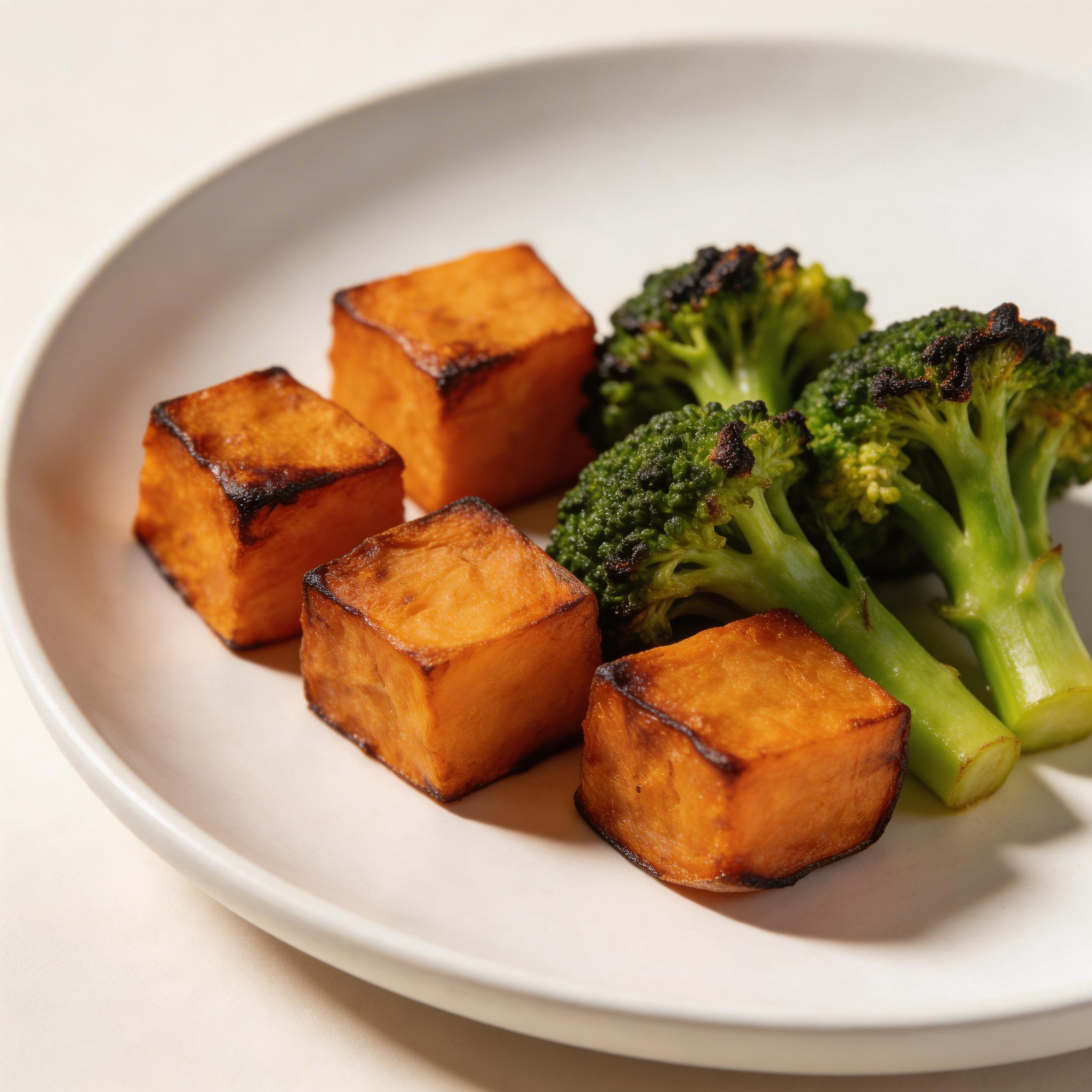 Roasted Sweet Potato and Broccoli
