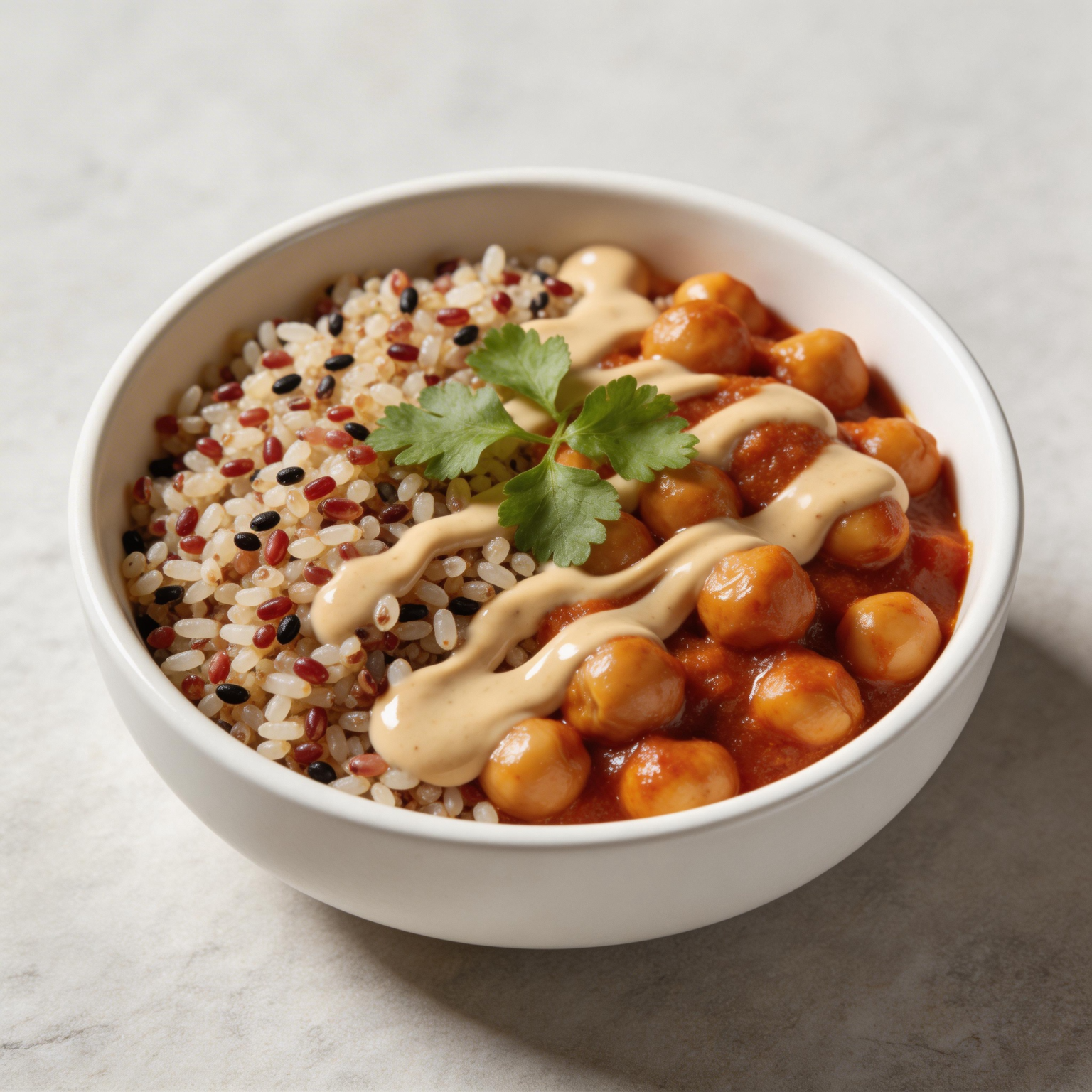Chickpea Quinoa Bowl with Tahini