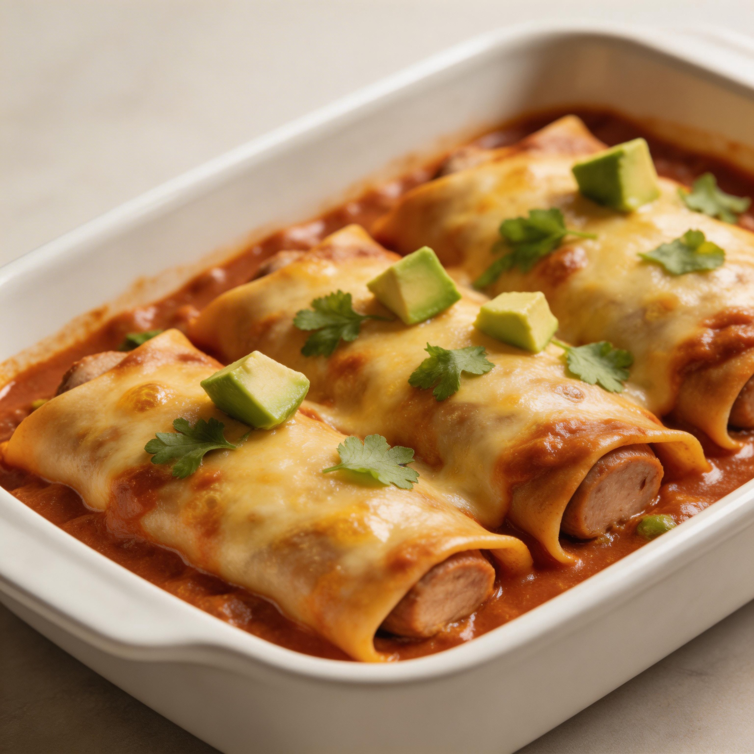 Turkey Sausage Breakfast Enchiladas