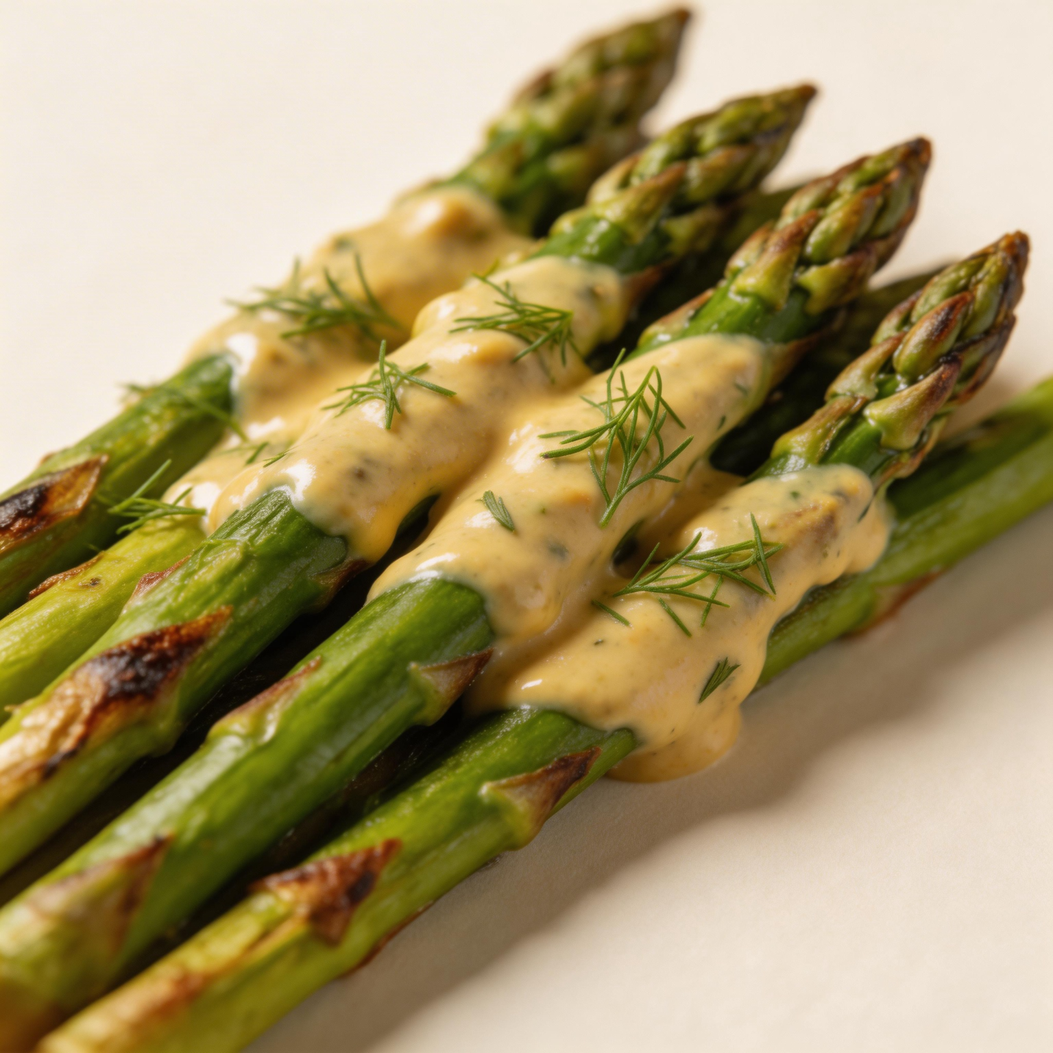 Asparagus with Mustard Dill Sauce