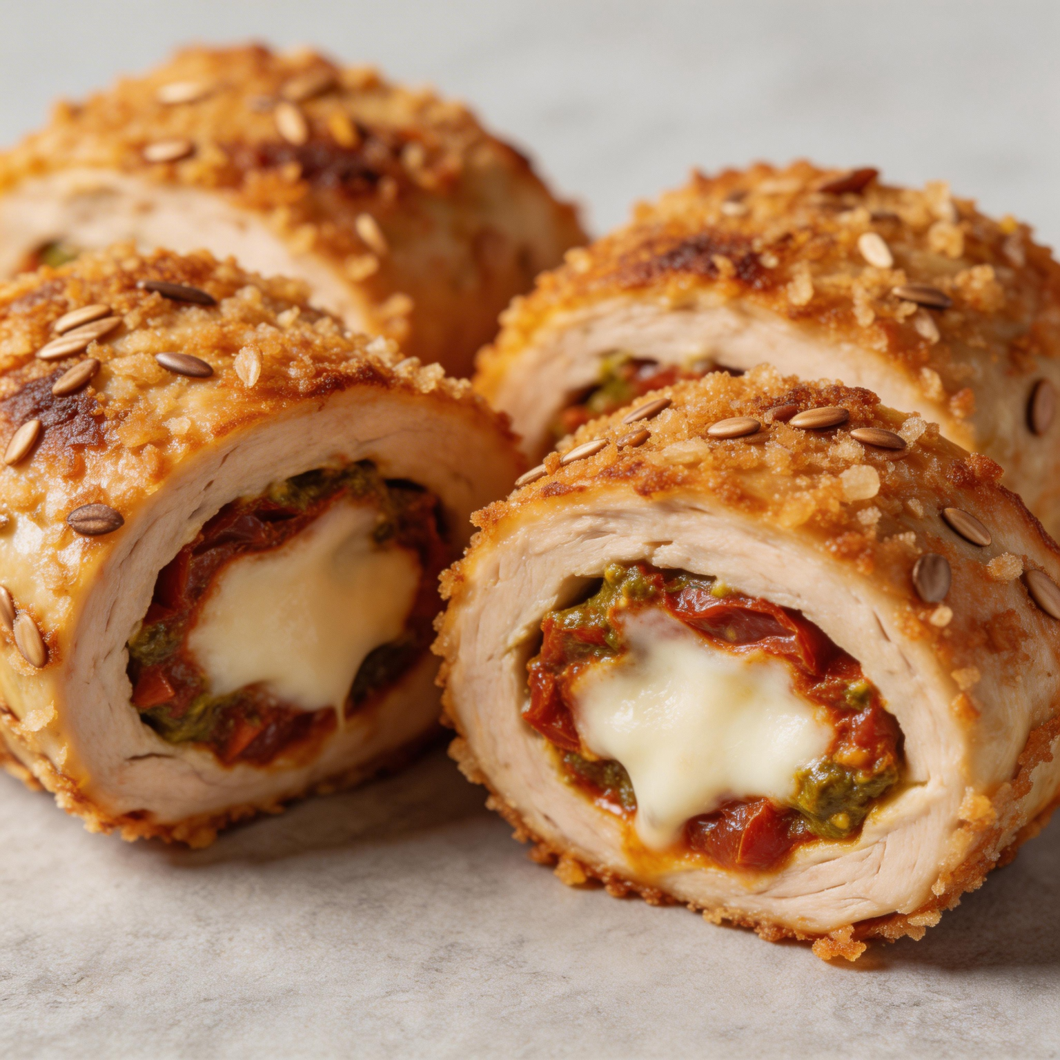 Sun-Dried Tomato Pesto Chicken Rolls