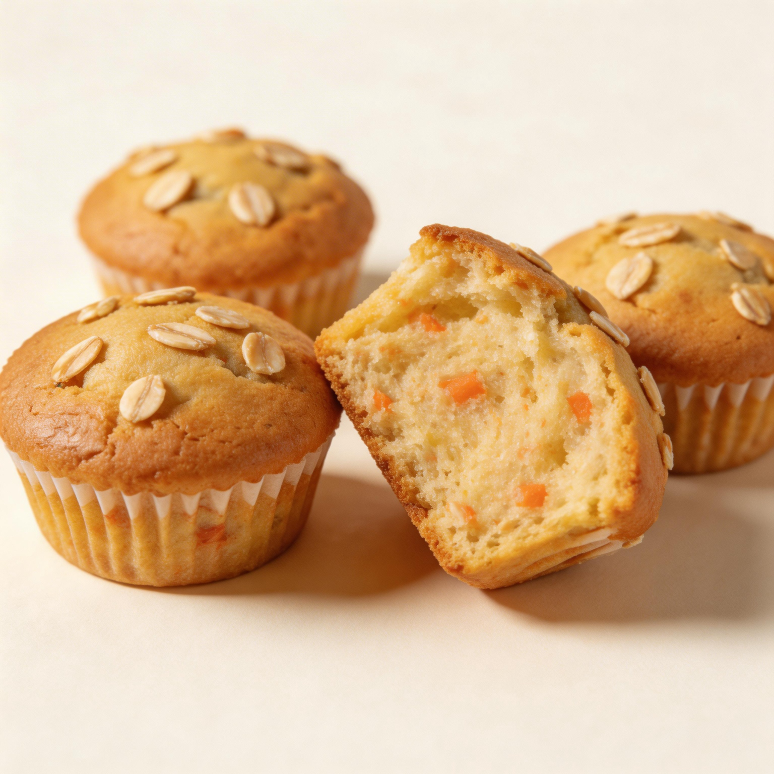 Banana Carrot Oat Mini Muffins