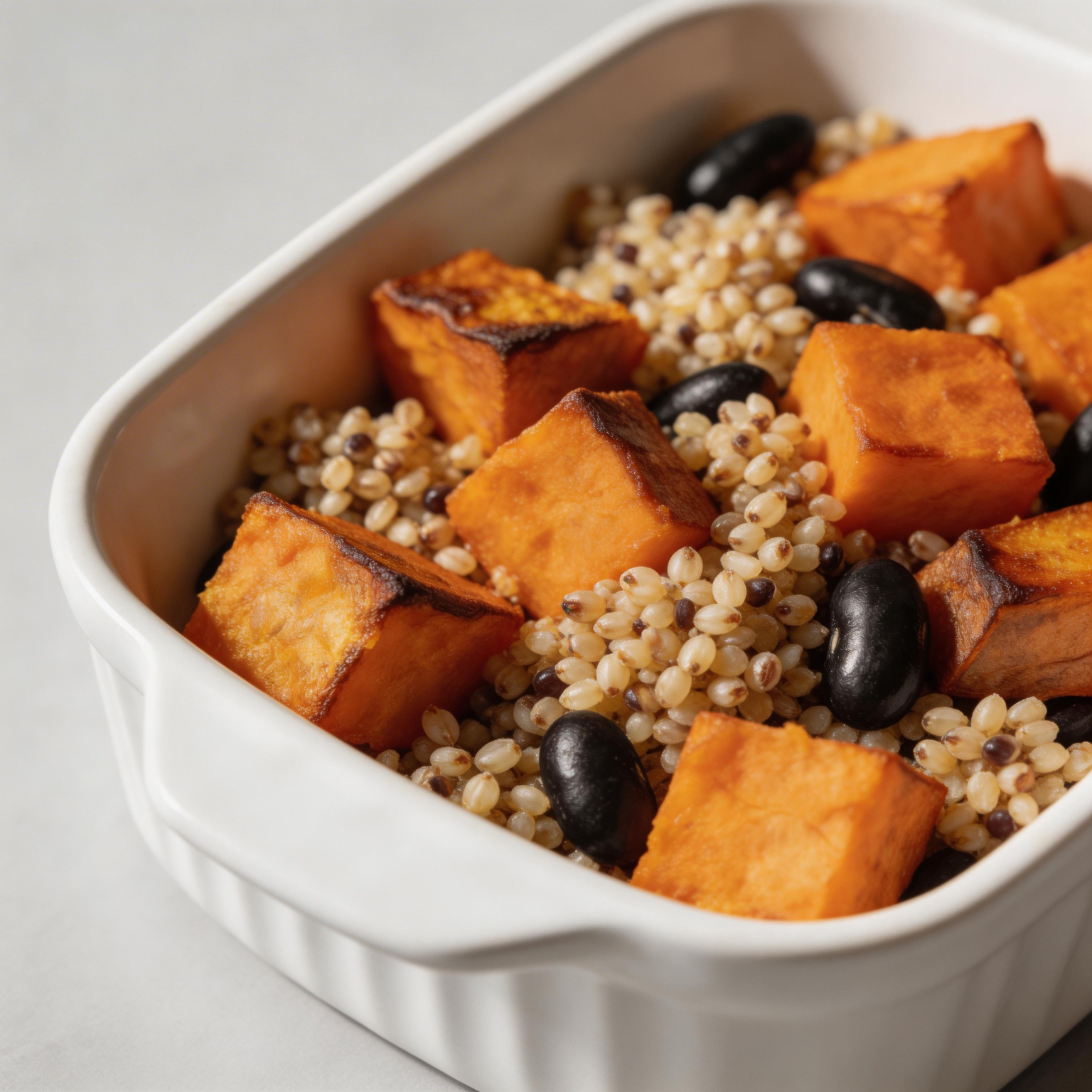 Sweet Potato Black Bean Quinoa Bake