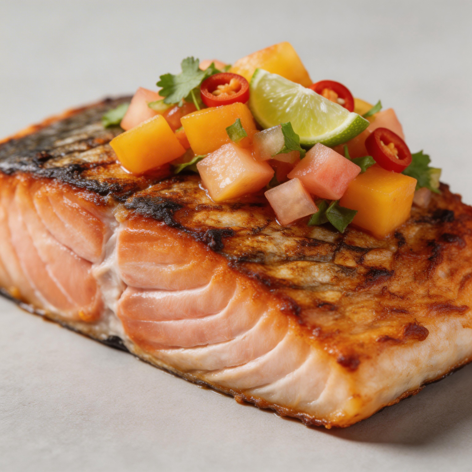 Chili Lime Salmon with Mango Salsa