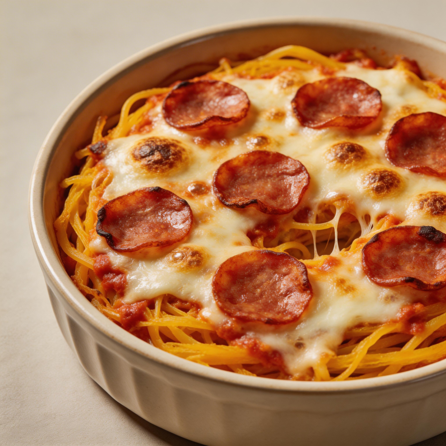 Spaghetti Squash Pizza Casserole