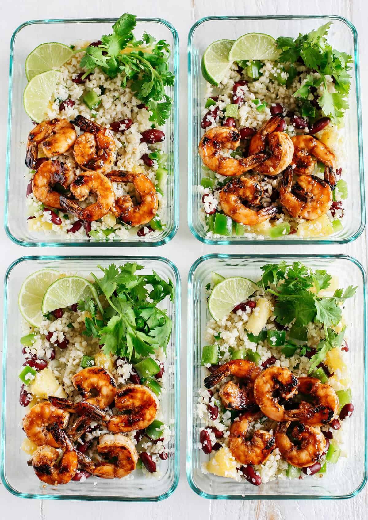 Caribbean Jerk Shrimp with Cauliflower Rice