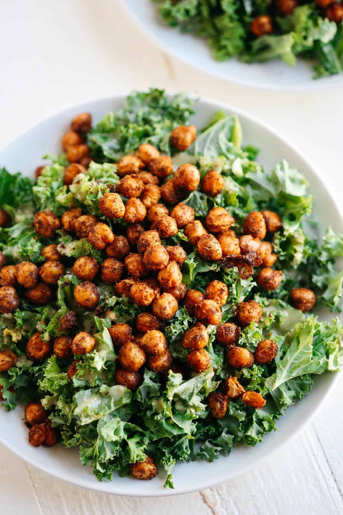 Roasted Chickpea Kale Salad