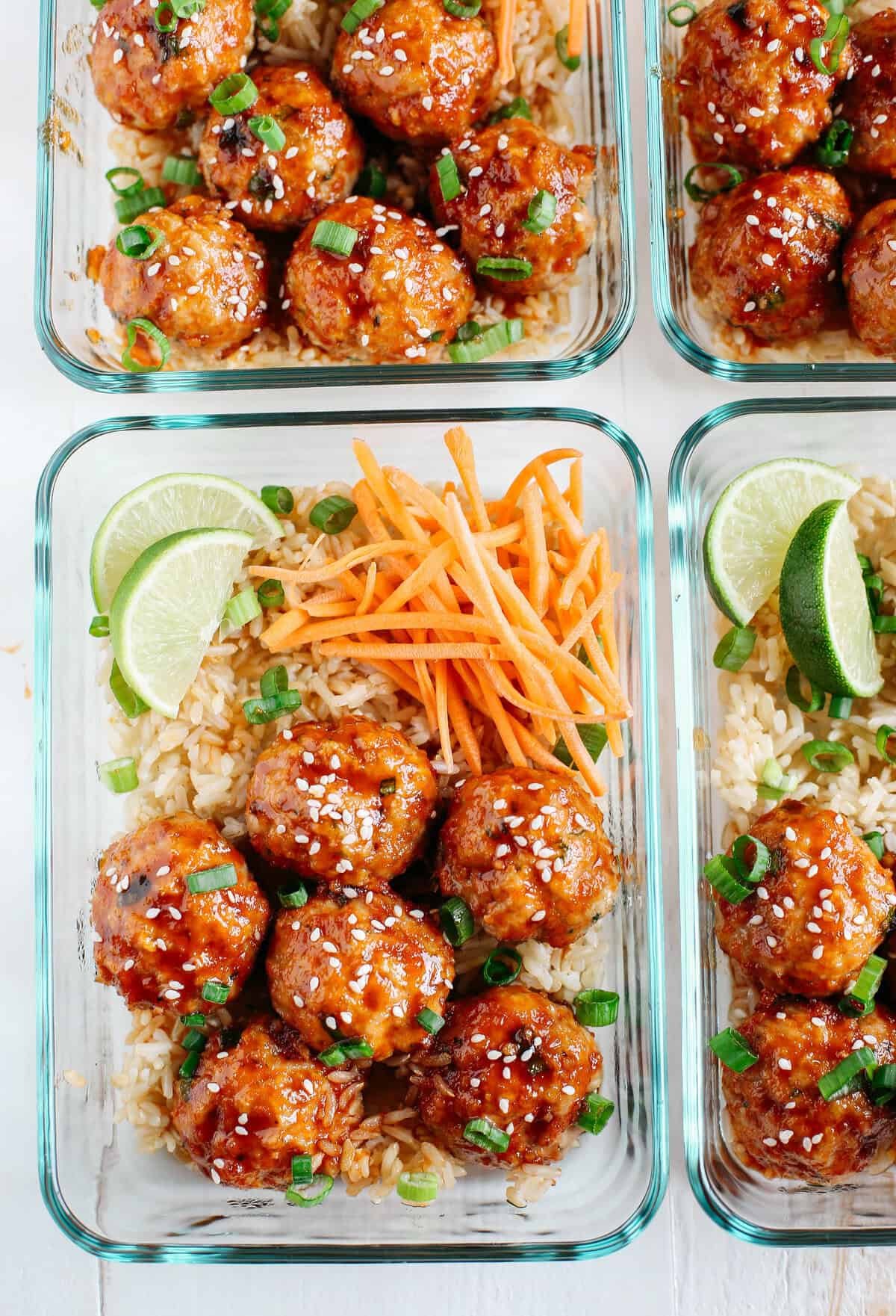 Honey Sriracha Glazed Meatballs